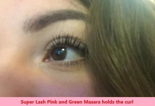 Super Lash Pink and Green Masara holds the curl