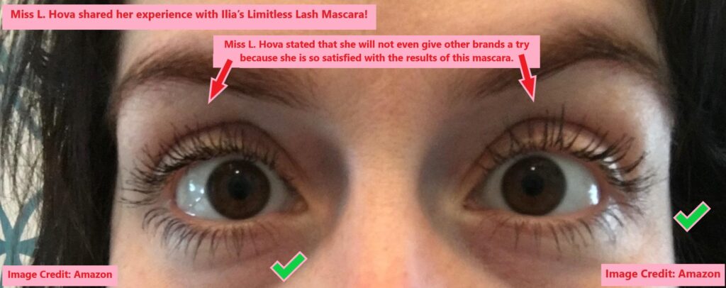 Miss L. Hova shared her experience with Ilia’s Limitless Lash Mascara