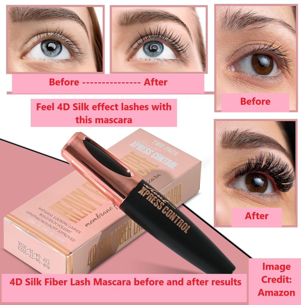 4D Silk Fiber Lash Mascara before and after results