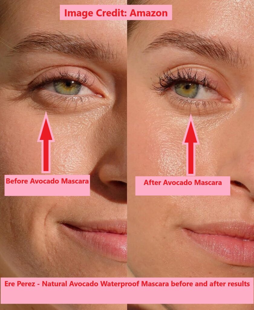 Ere Perez - Natural Avocado Waterproof Mascara before and after results