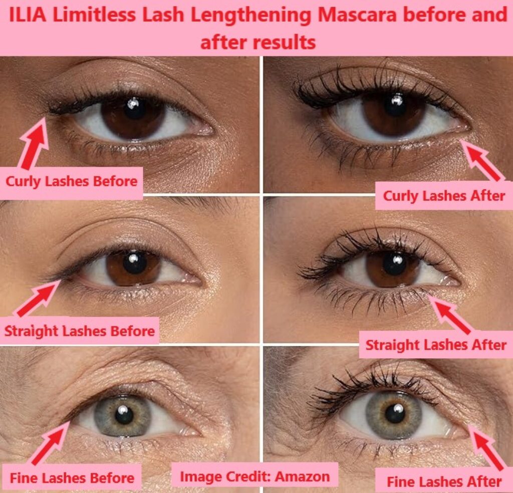 ILIA-Limitless-Lash-Lengthening-Mascara-before-and-after-results