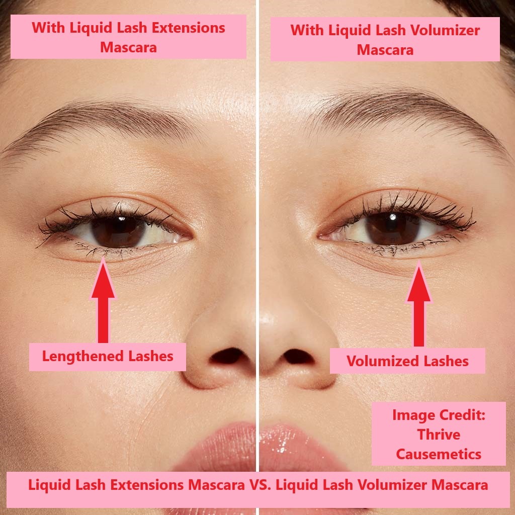 Liquid Lash Extensions Mascara VS. Liquid Lash Volumizer Mascara results