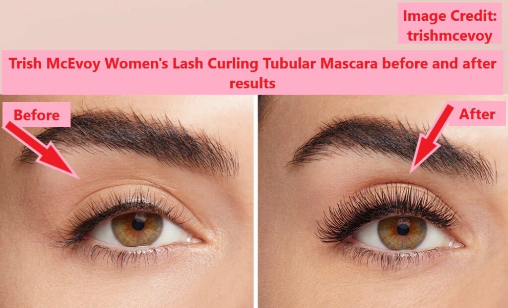 Trish McEvoy Womens Lash Curling Tubular Mascara before and after results
