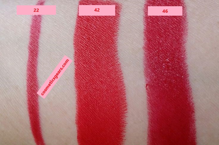 Etude House Play 101 Pencils 22 42 and 46 Swatches on arms