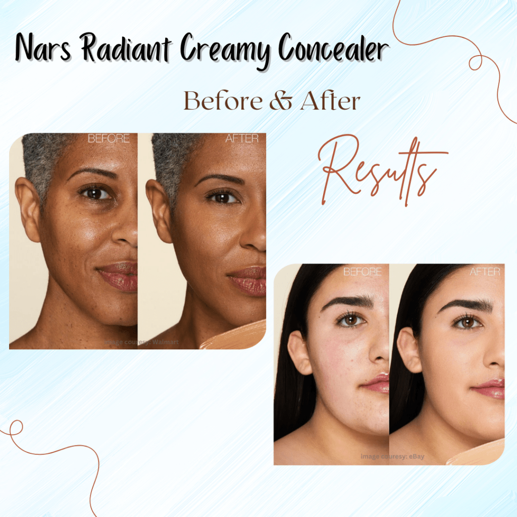 NARS Radiant Creamy Concealer before and after results