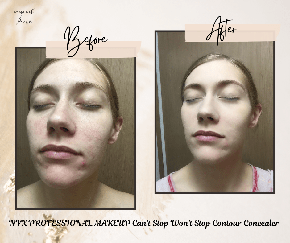 NYX PROFESSIONAL MAKEUP Cant Stop Wont Stop Contour Concealer before and after result