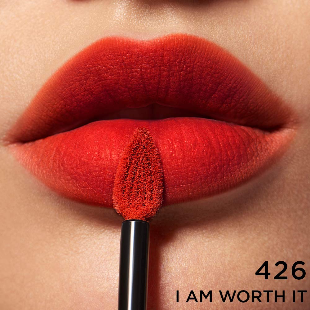 Loreal Rouge Signature Matte Lipstick Ultra Matte Lip Stain in I Am Worth It shade lip swatches