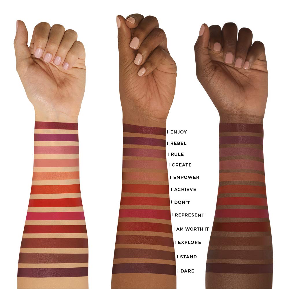 Loreal Rouge Signature Matte Lipstick Ultra Matte Lip Stain shades range swatches on wrist